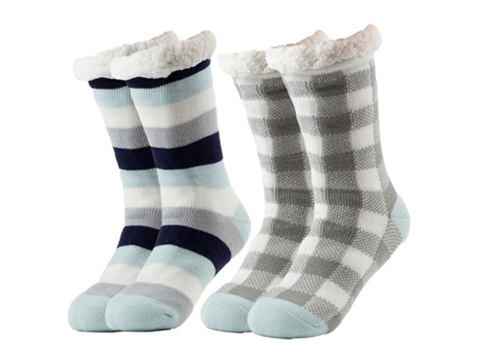 Ladies Sherpa Socks with Grippers-0