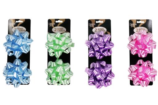 Star Bows - Pastel, 4" ~ 2 per pack-0