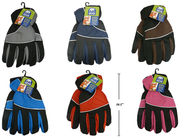 Kid's Insulated Ski Gloves ~ Sizes 7-14-0