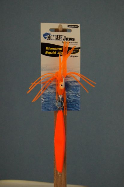 Compac Diamond Squid Jig - ORANGE ~ 5oz-0