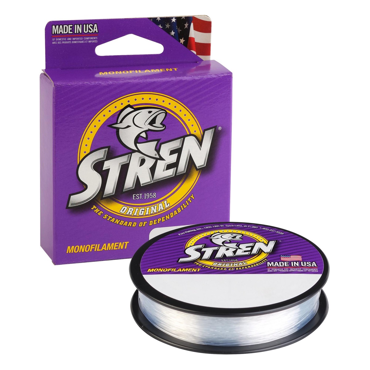 Stren Original Fishing Line ~ Clear/Blue Fluorescent ~ 100yard spool - 12lb-0