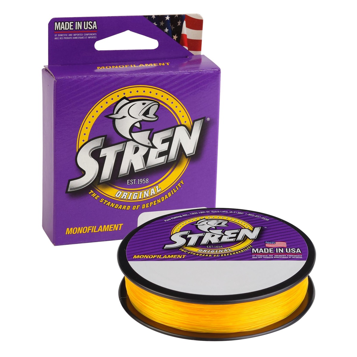 Stren Original Fishing Line ~ Hi-Vis Gold ~ 100yard spool - 8lb-0