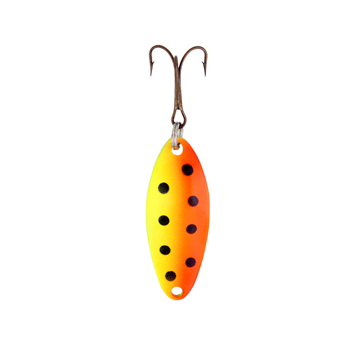 Lucky Strike Humper Lure 2" / 1/3oz ~ Yellow/Orange & Black Dots-0