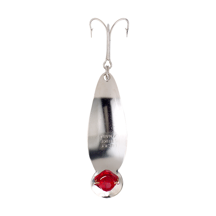 Lucky Strike Scarlet Eye Wobbler 1.75" ~ Nickel-0