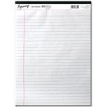 Legal Pad - White Paper - 8.5" x 11.75" - 100 sheets ~ SOLD 12 PADS PER SLEEVE-0