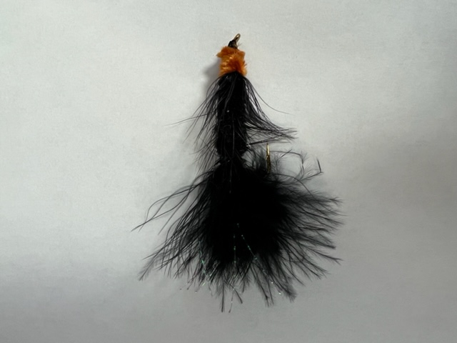Black with Burnt Orange Egg Sucking Leech -0
