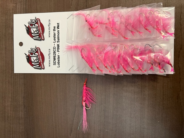 Lester the Lobster - PINK Salmon Wet Flies-0