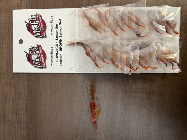 Lester the Lobster - BROWN Salmon Wet Flies-0