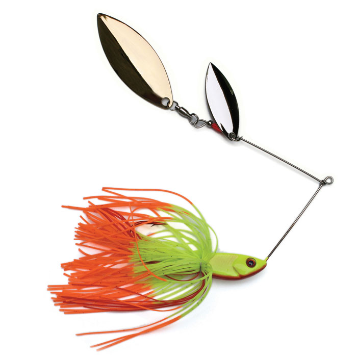 Lucky Strike Spinnerbait - 1/4oz ~ Chartruese Orange-0