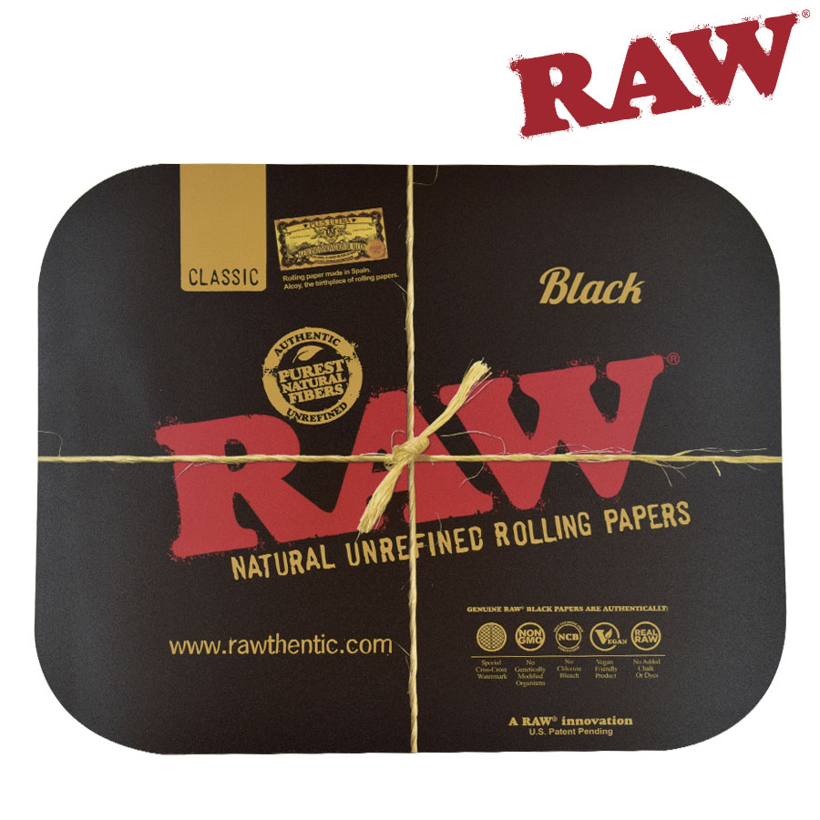 RAW Black Magnetic Rolling Tray Cover ~ Large-0