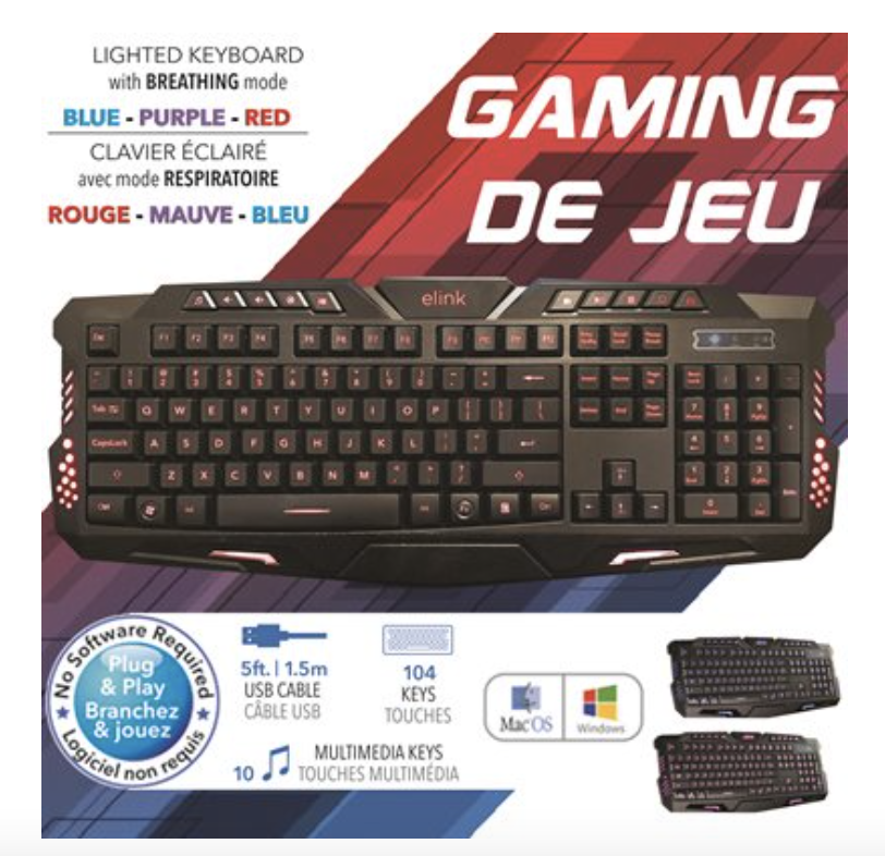 USB Gaming LED Backlight Desktop Keyboard-0