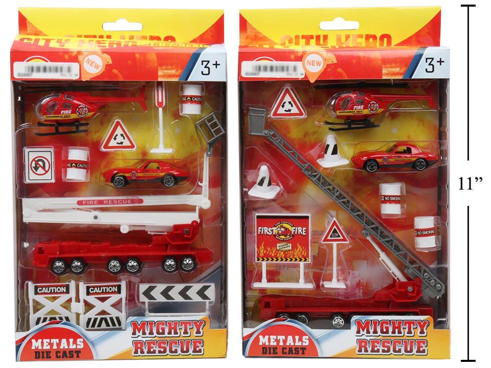 Die Cast Fire Engine Playset-0