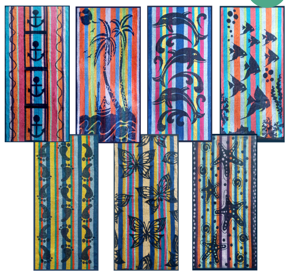 Jacquard Beach Towel ~ 29" x 59"-0
