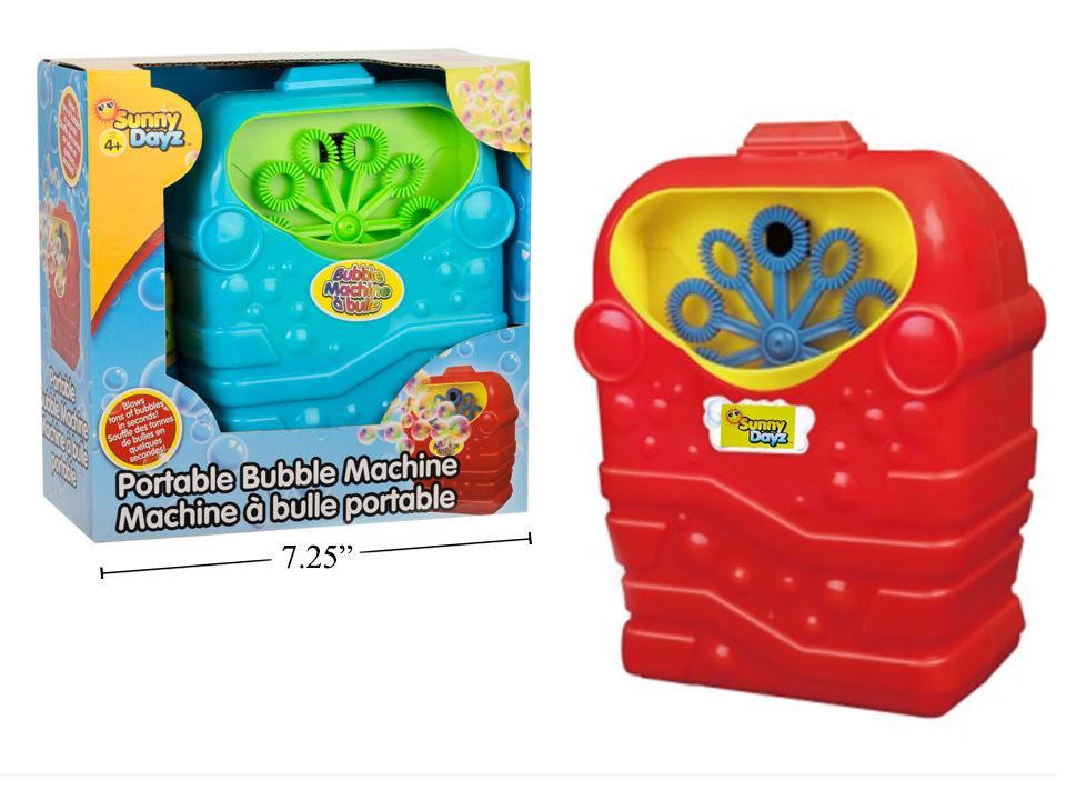 Summer Time Portable Bubble Machine with 4oz Bubbles-0