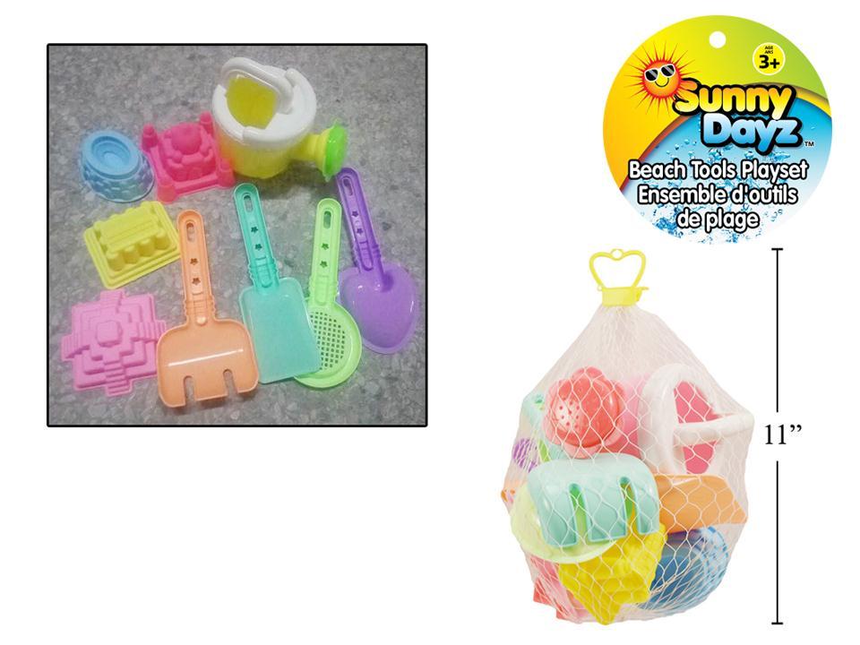 Sunny Dayz Watering Can Beach Set in Mesh Bag ~ 9 pieces-0