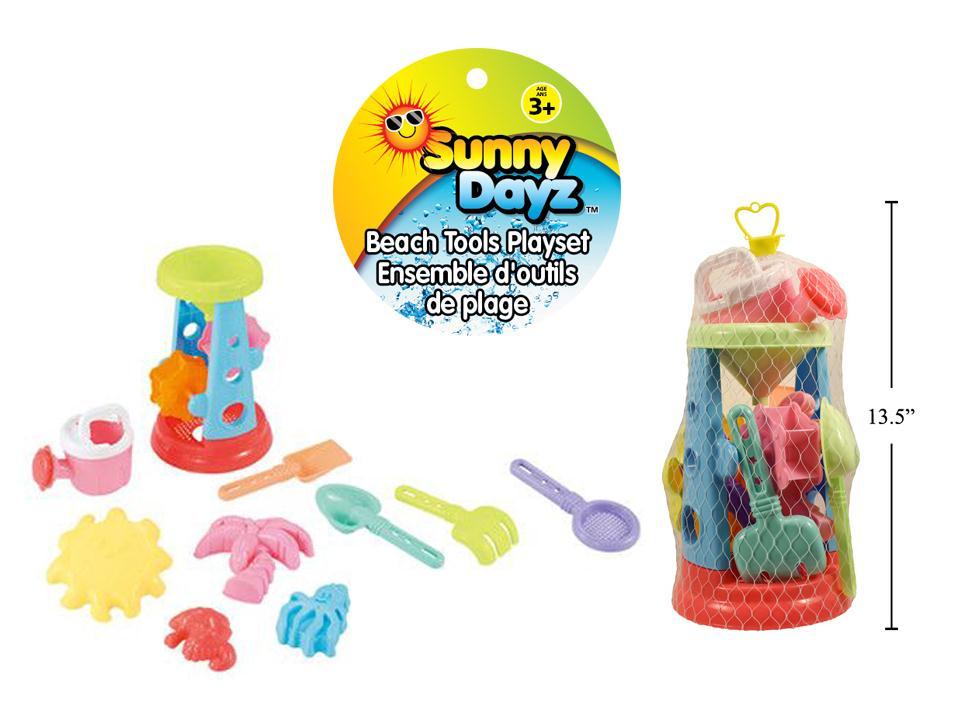 Sunny Dayz Sand Mill Beach Set in Mesh Bag ~ 10 pieces-0