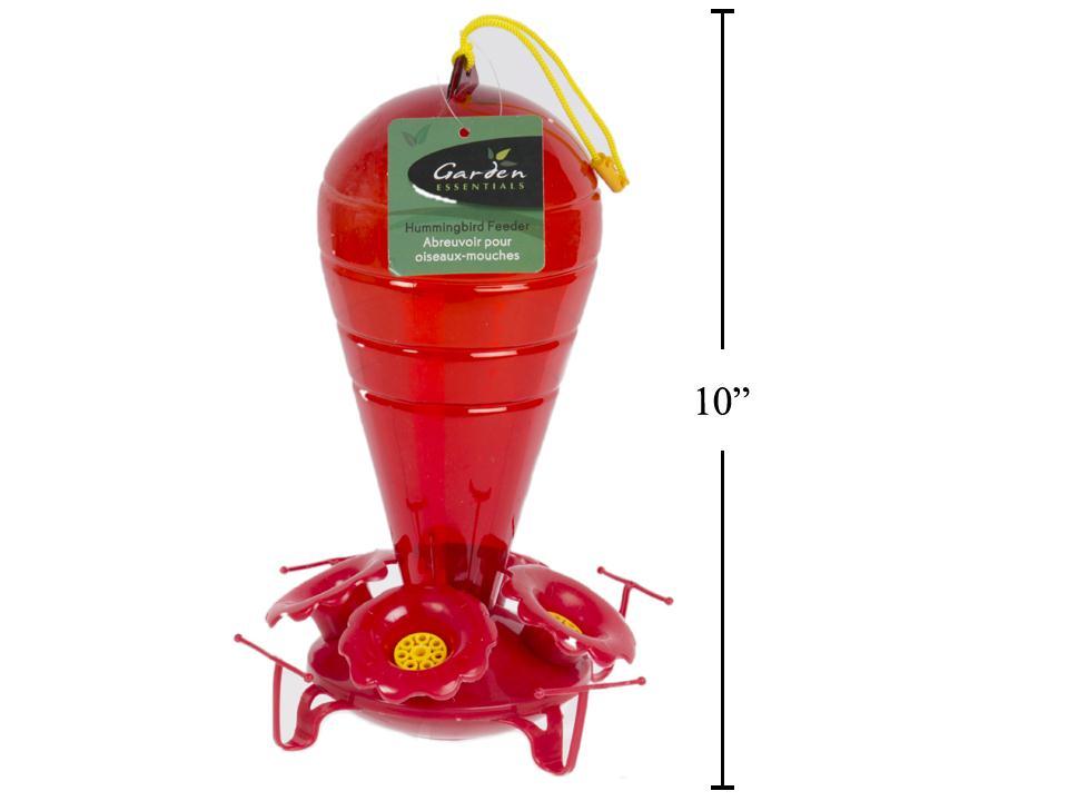 Red Plastic Hummingbird Feeder - 10"-0