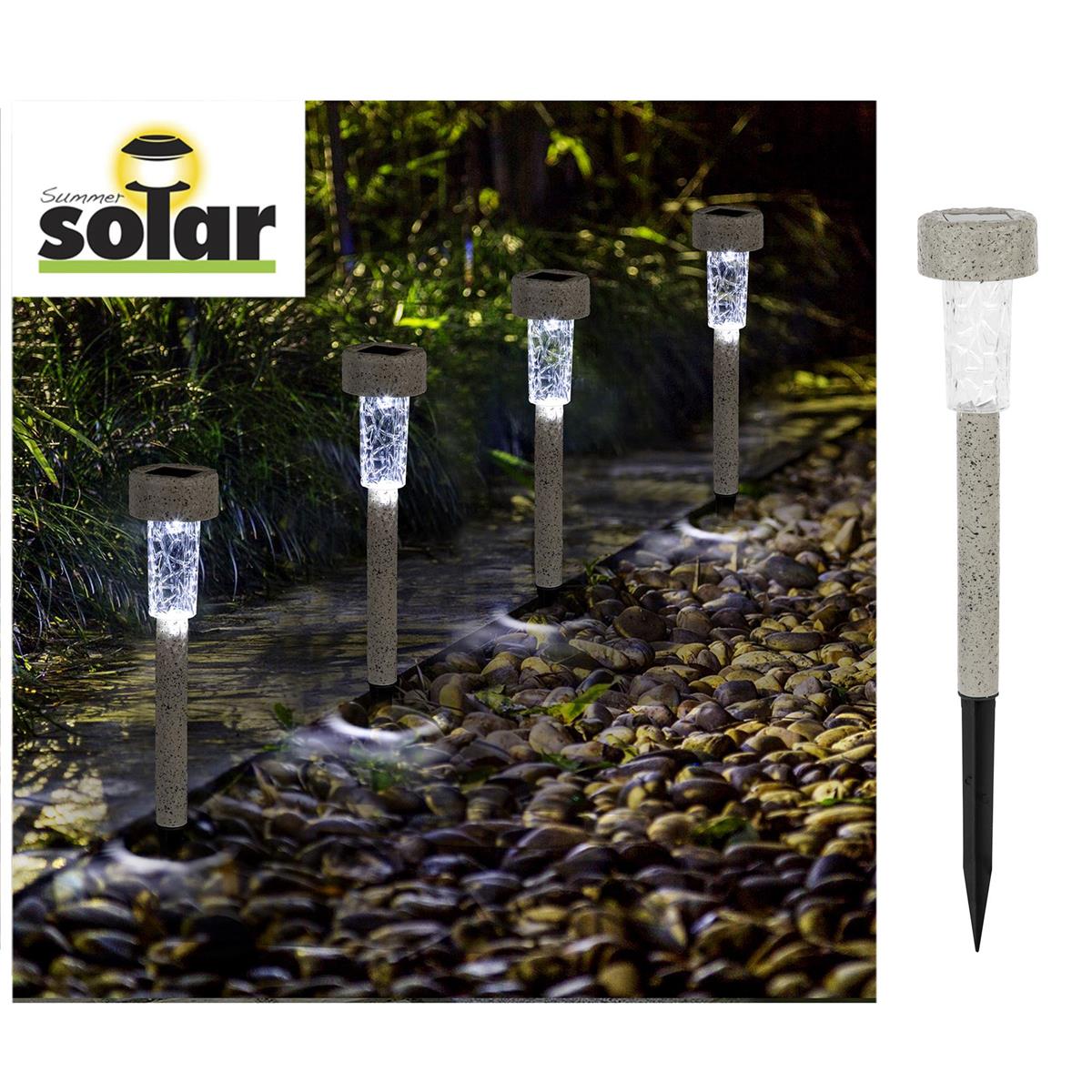 Solar LED White Pathway Lights -14" ~ 12 per display-0