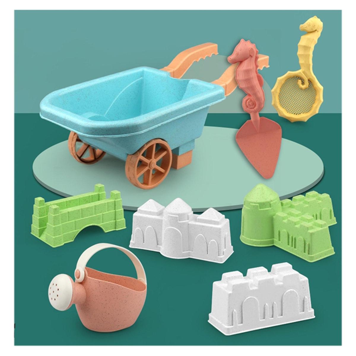 Sunny Dayz Wheelbarrow Beach Toy Set ~ 8 pieces-0