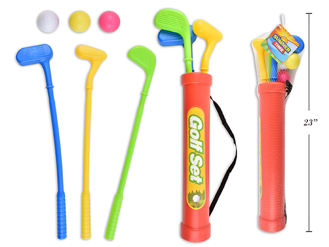Plastic Golf Playset with Carrying Bag-0