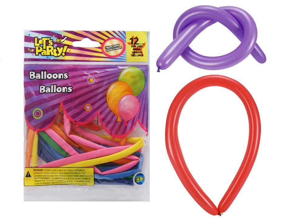 Let's Party Very Long Animal Balloons ~ 12 per pack-0