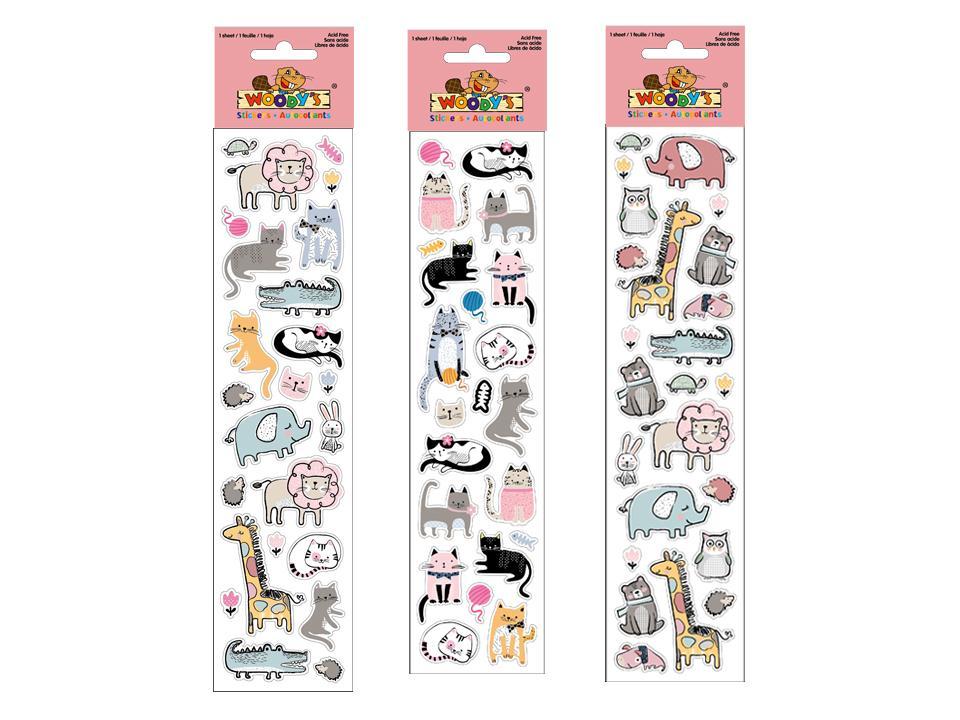 Woody's Micro Stickers ~ Wild Animals / Cats-0