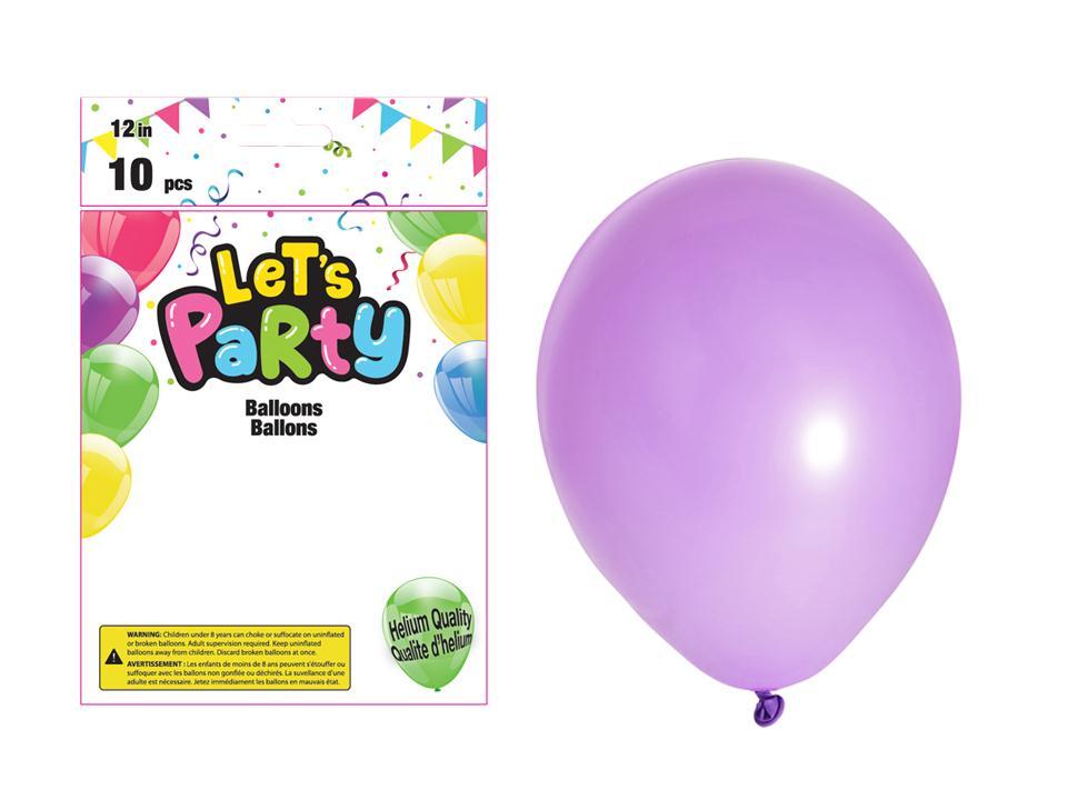 Let's Party 12" Round Balloons - Lavander ~ 10 per pack-0