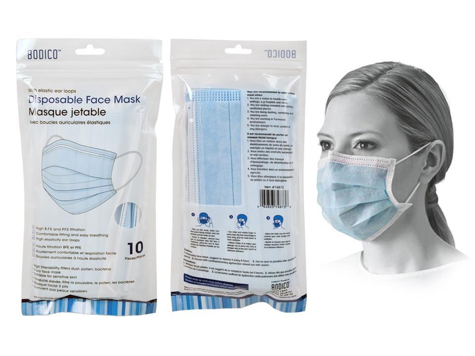 Bodico 3-Ply Disposable Mask - Blue ~ 10 per pack-0