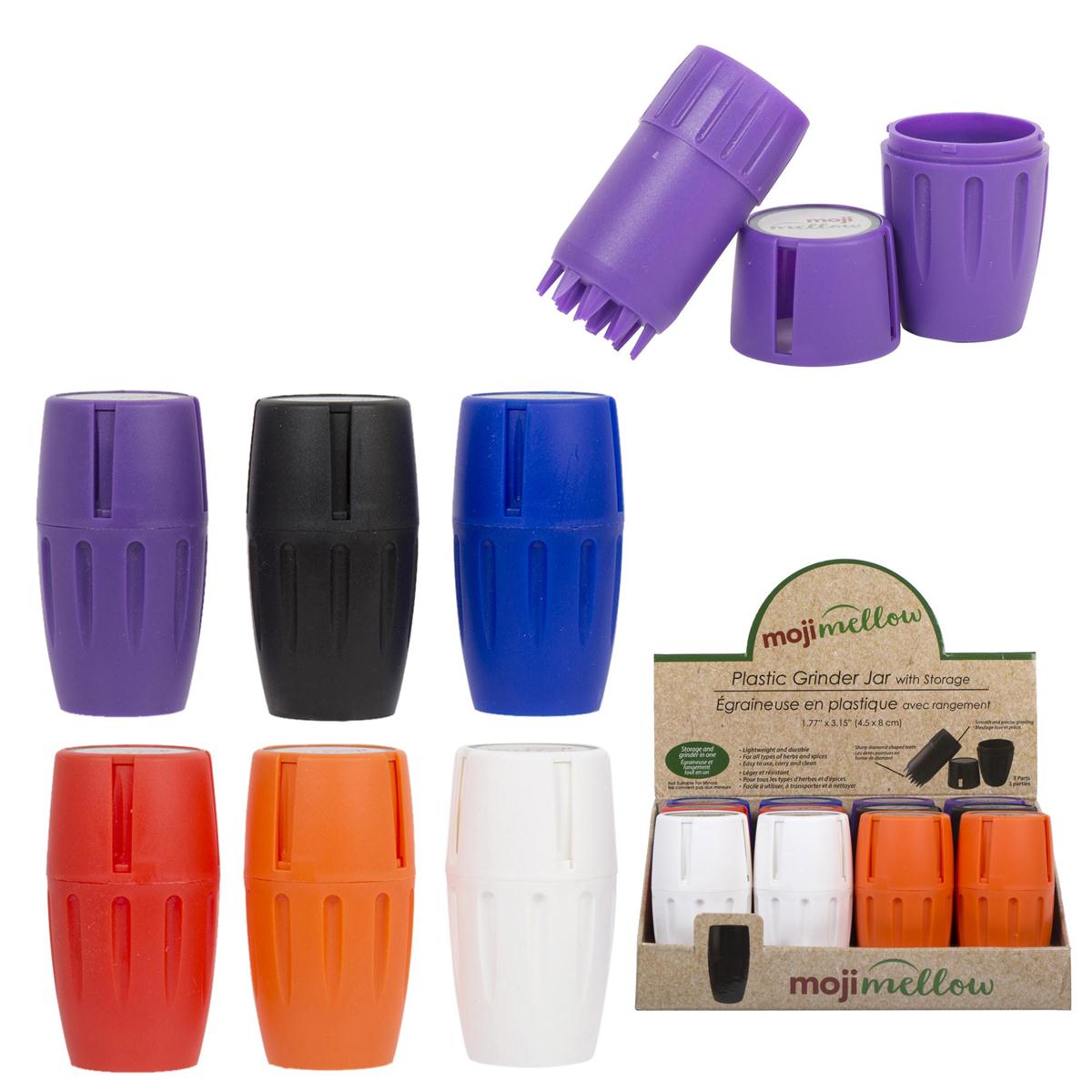 Moji Mellow Plastic 2-in-1 Grinder with Storage - 3 Part-0