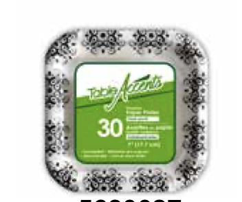 Table Accents Premium Square Paper Plates - Soak Proof - 7" ~ 30 per pack-0