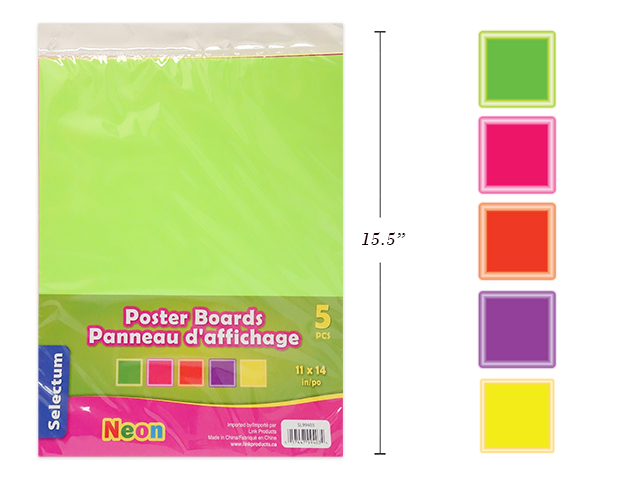 Selectum Poster Boards Neon Colors - 11" x 14" ~ 5 per pack-0