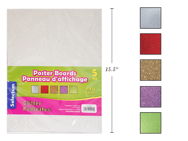 Selectum Poster Boards Glitter Colors - 11" x 14" ~ 5 per pack-0