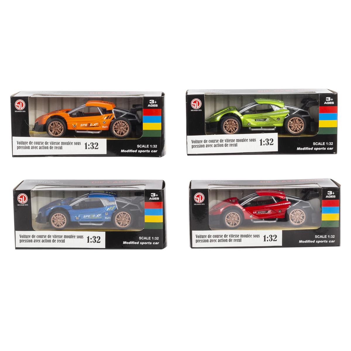 Die-Cast Pullback Racing Cars - 1:32-0