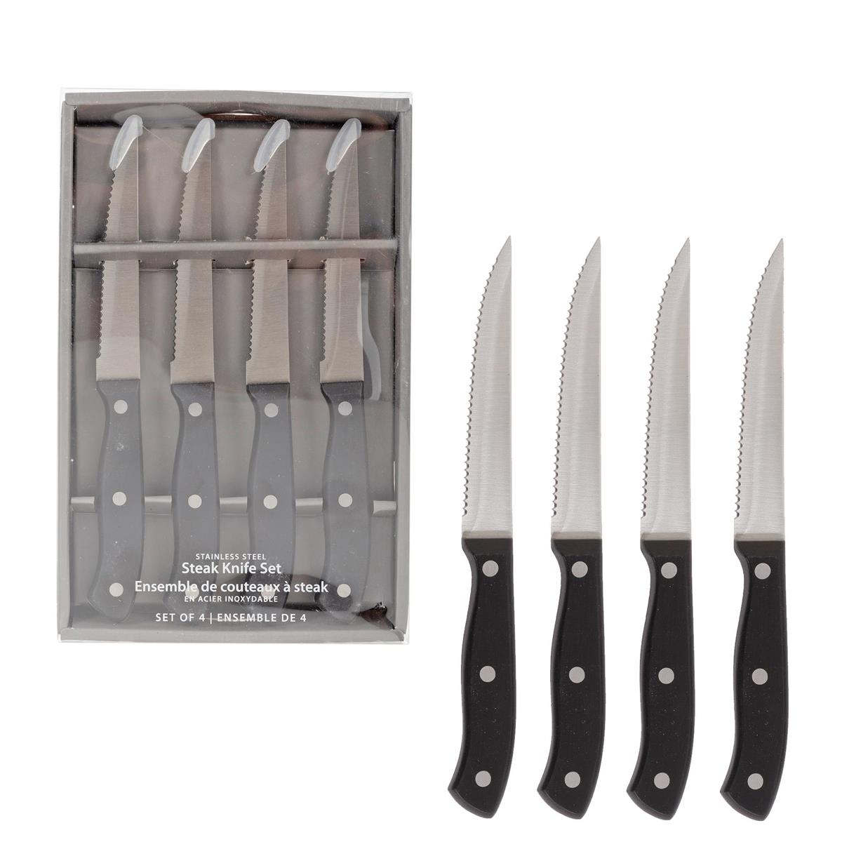 Luciano Stainless Steel Steak Knives in Box Set ~ 4/pack-0