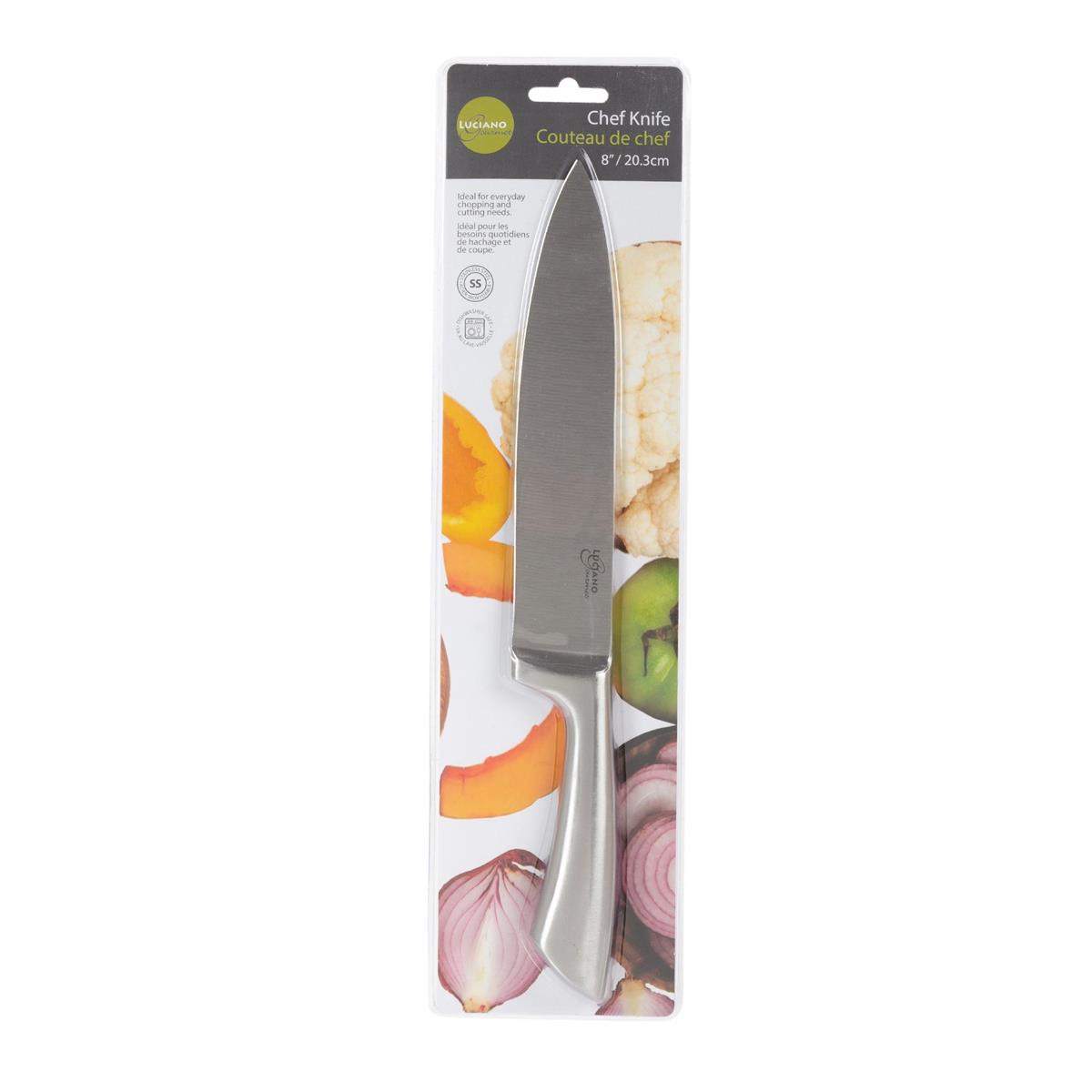 Luciano Stainless Steel Chef's Knife - 8" -0