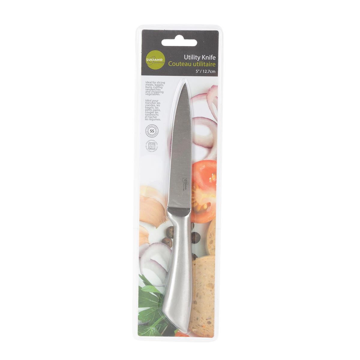 Luciano Stainless Steel Utility Knife - 5" -0