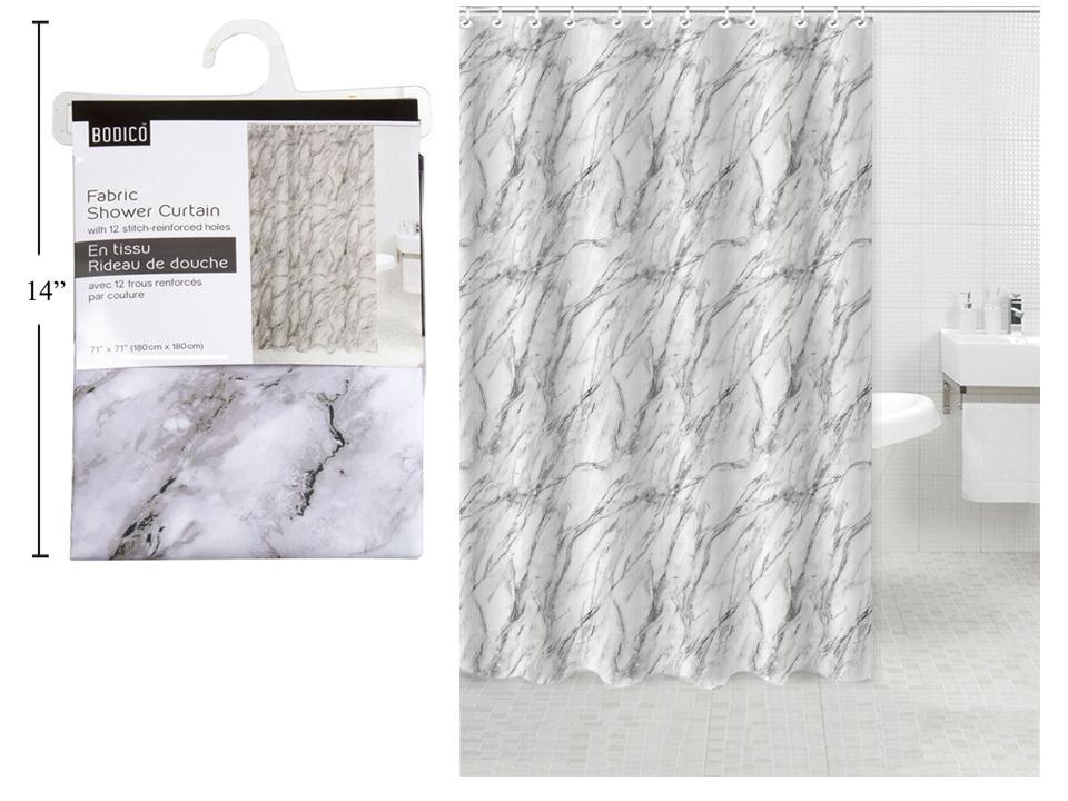 Fabric Shower Curtain - 70" x 70" ~ Marble-0