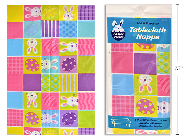 Easter Plastic Printed Tablecover ~ 54" x 108"-0