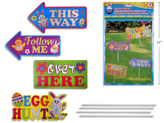 Easter Egg Hunt Sign Kit ~ 4 pieces-0