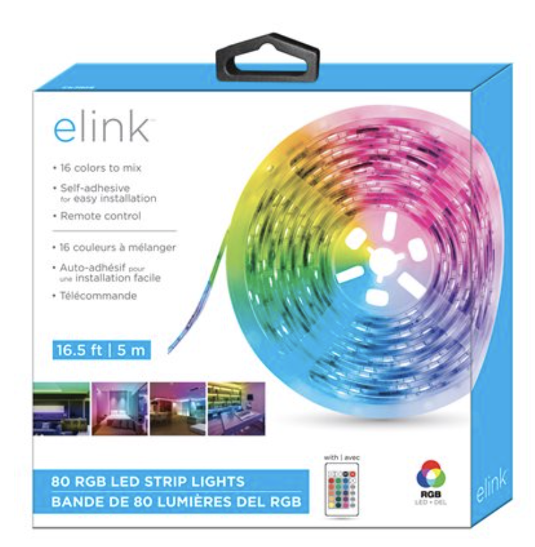 Elink LED Strip Light with Remote ~ 16.5' (5M)-0