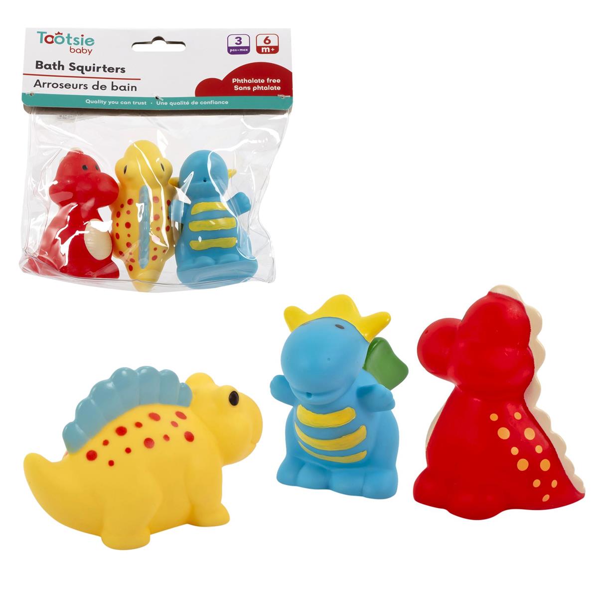Tootsie Baby Dino Bath Squirters ~ 3 per pack-0