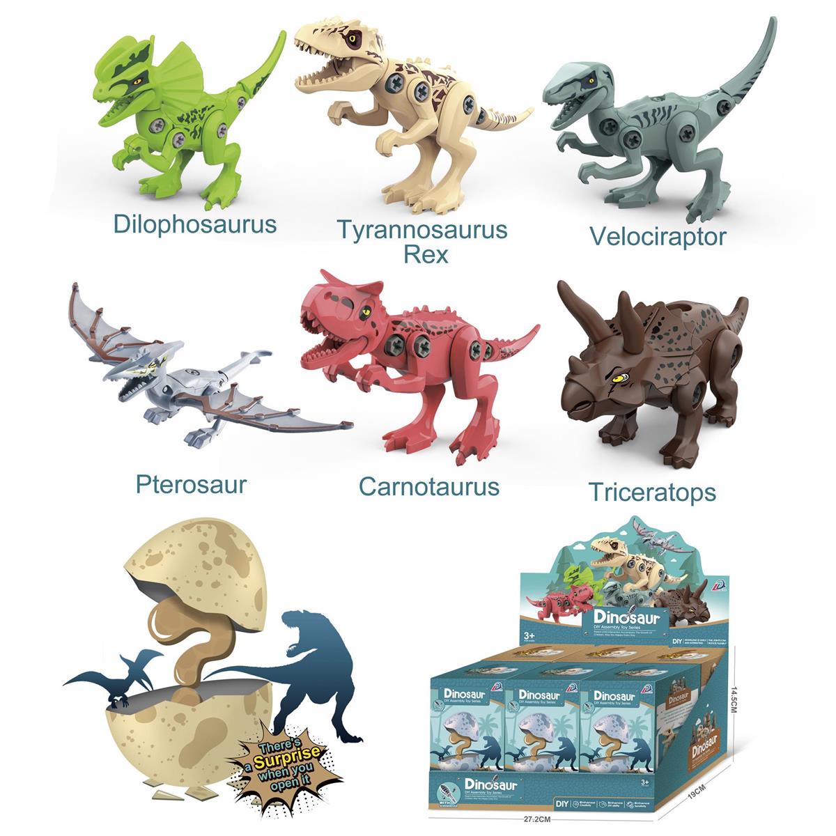 Take-A-Part Dinosaur Figures ~ 6 per display-0