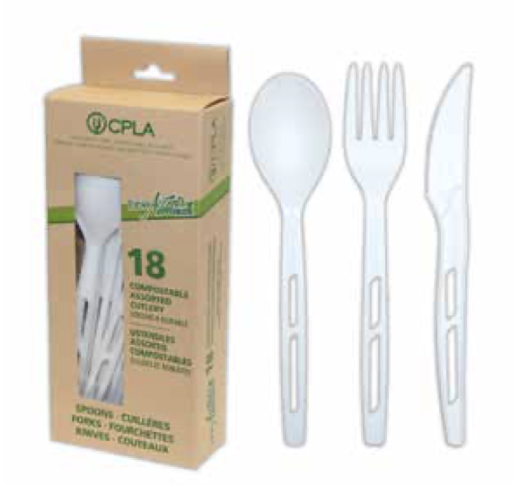 Table Accents Assorted Compostable Cutlery ~ 18 pieces per pack-0