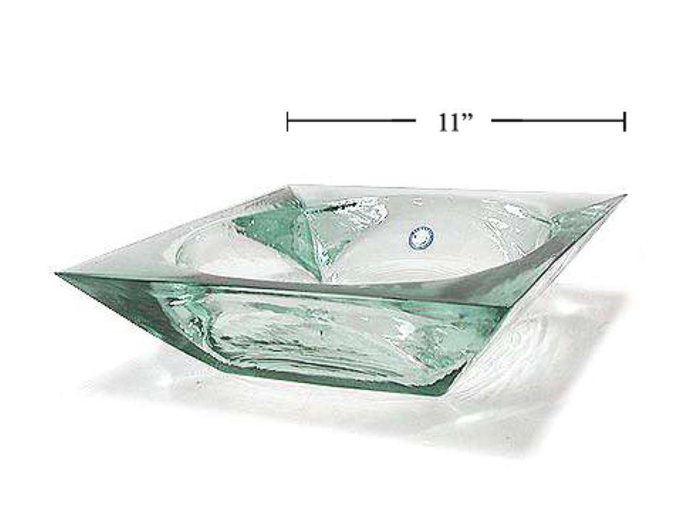 XLarge Glass Square Ashtray (perfect for on the patio) ~ 11" Wide-0