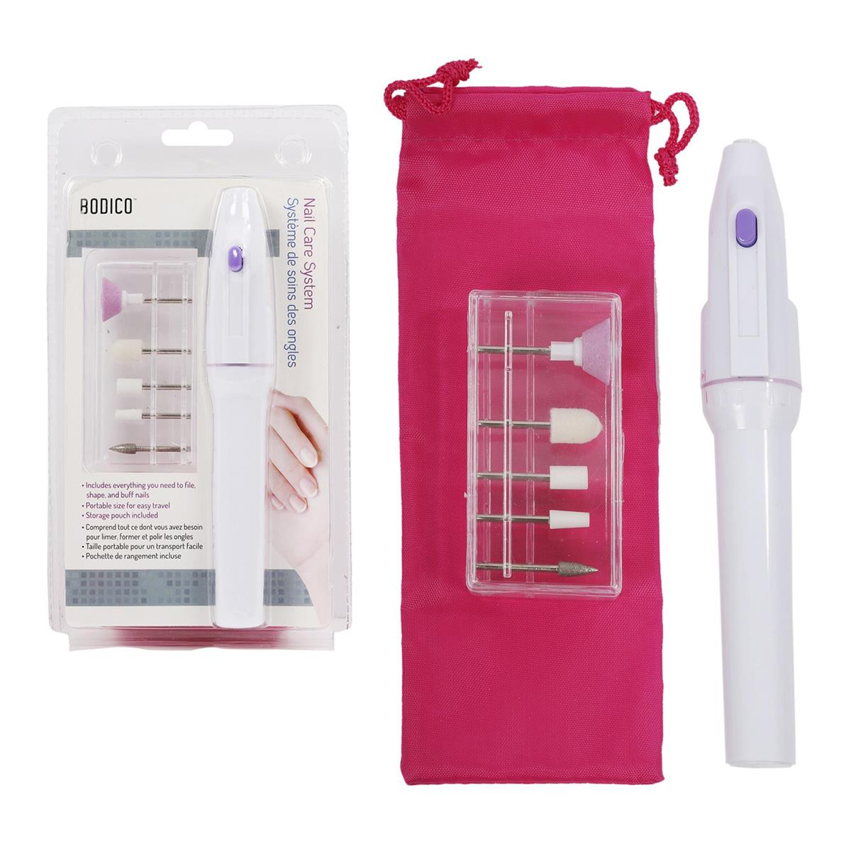 Bodico Nail Care System with 5 Attachments ~ Battery Operated-0