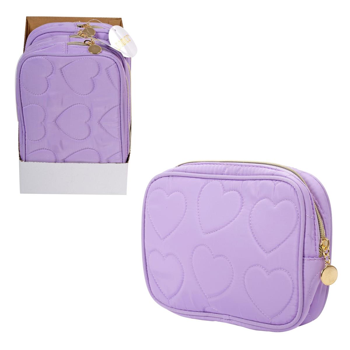 Bodico Purple Cosmetic Bag ~ 9" x 5" x 1.5"-0