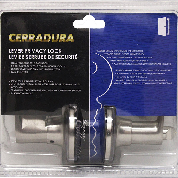 Cerradura Lever Privacy Lock ~ Satin-0