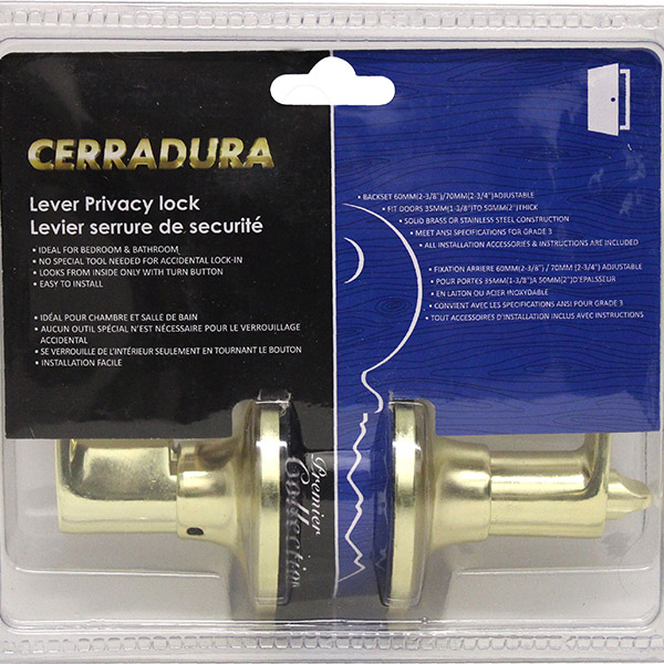 Cerradura Lever Privacy Lock ~ Brass-0