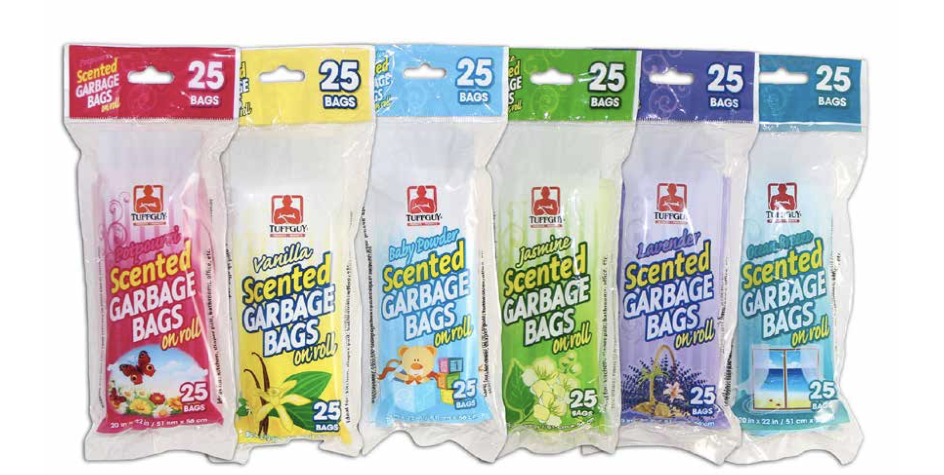 Tuff Guy Scented Clear Garbage Bags - 20" x 22" ~ 25 per pack-0