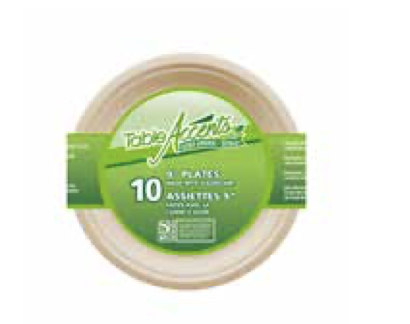 Table Accents Compostable Plates - Durable & Reliable - 9" ~ 10 per pack-0